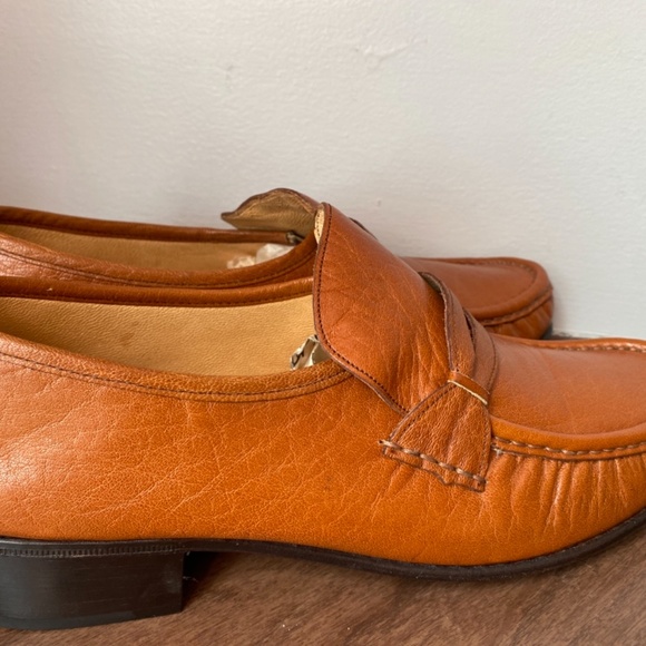 Duca Italian Men's Designer Shoes Brown Leather Loafers - 8.5 - Picture 5 of 8